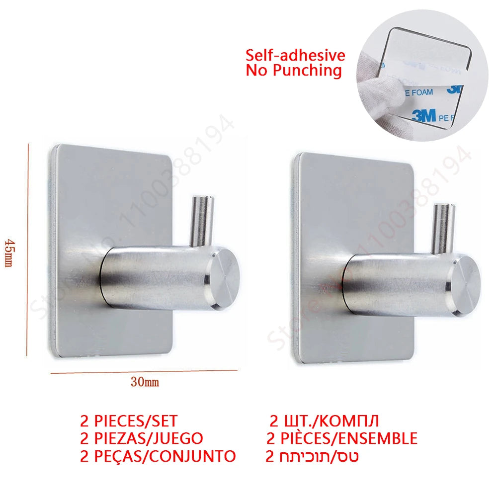 Hanging Paper Roll Towel Holder Bathroom Toilet Storage Stand Kitchen Organizer Napkin Rack Stainless Steel Adhesive Wall Mount