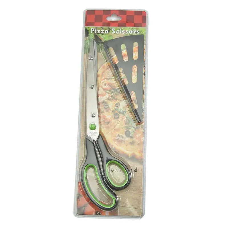 Detachable Pizza Scissors Knife With Protective Server Stainless Steel Pizza Cutter Slicer Scallion Cutter Kitchen Accessories