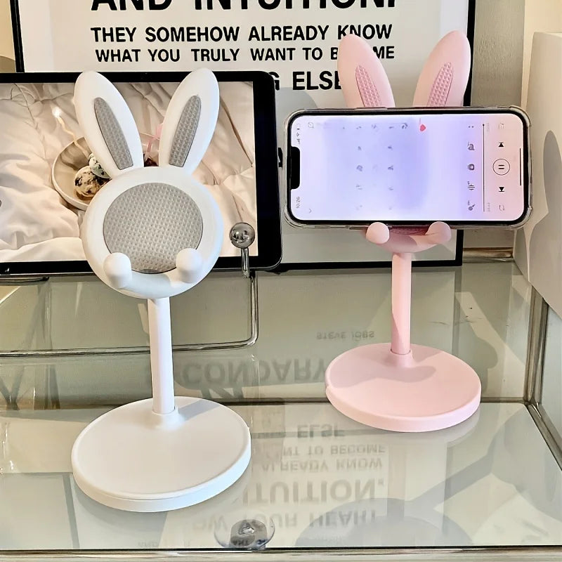 Cute Cartoon Bunny Phone Stand - Adjustable & Compatible with Iphone
