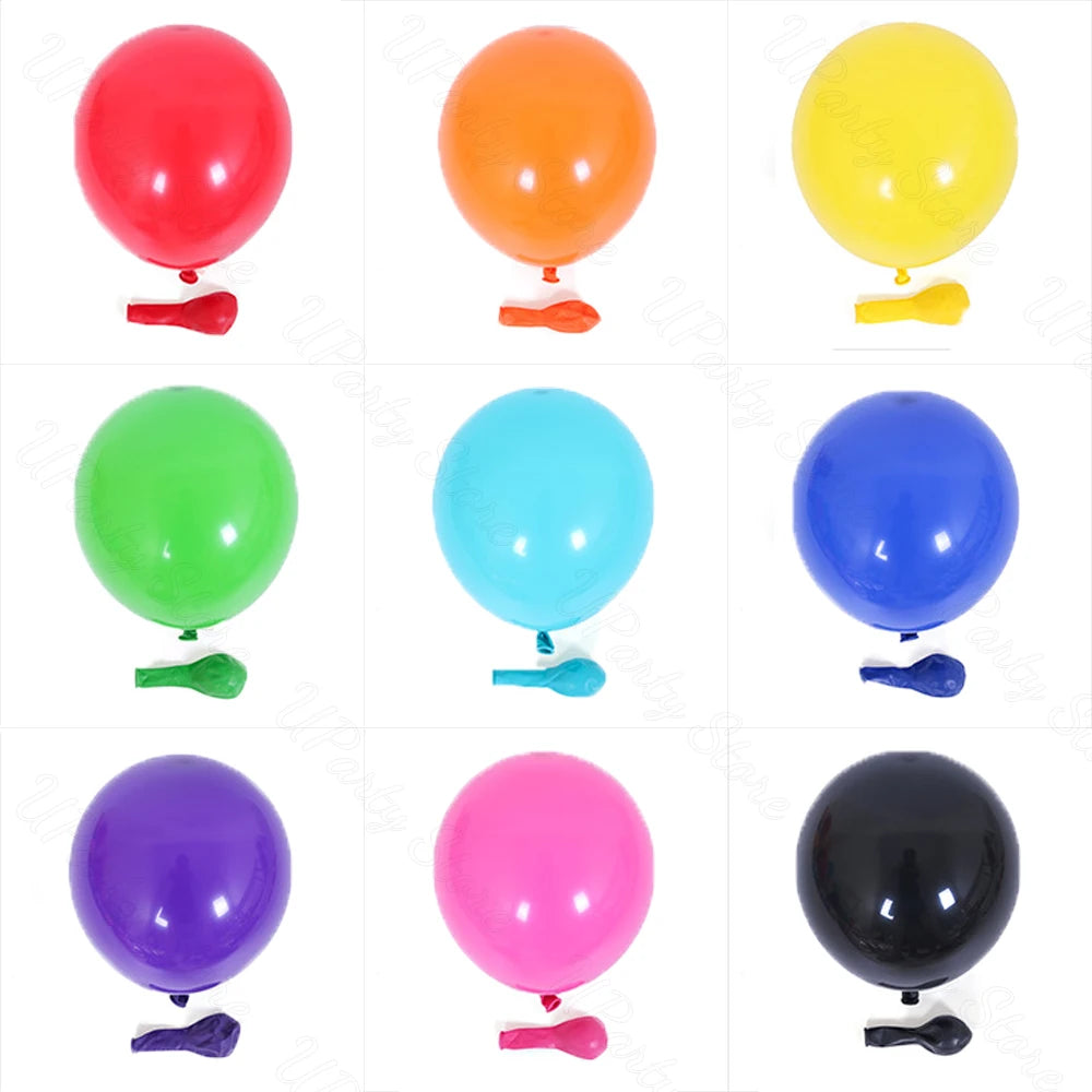 10/20/30pcs Latex Balloons Red Orange Yellow Green Blue Purple