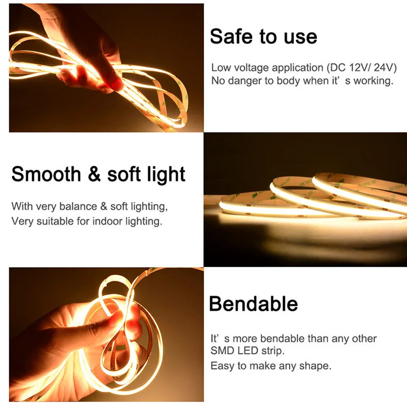 16.4ft High-Density COB LED Strip Light