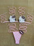 Hello Kitty Bikini Set Summer Beach Soft Side Strappy Panties Swimsuit Cute Cozy Y2K Style