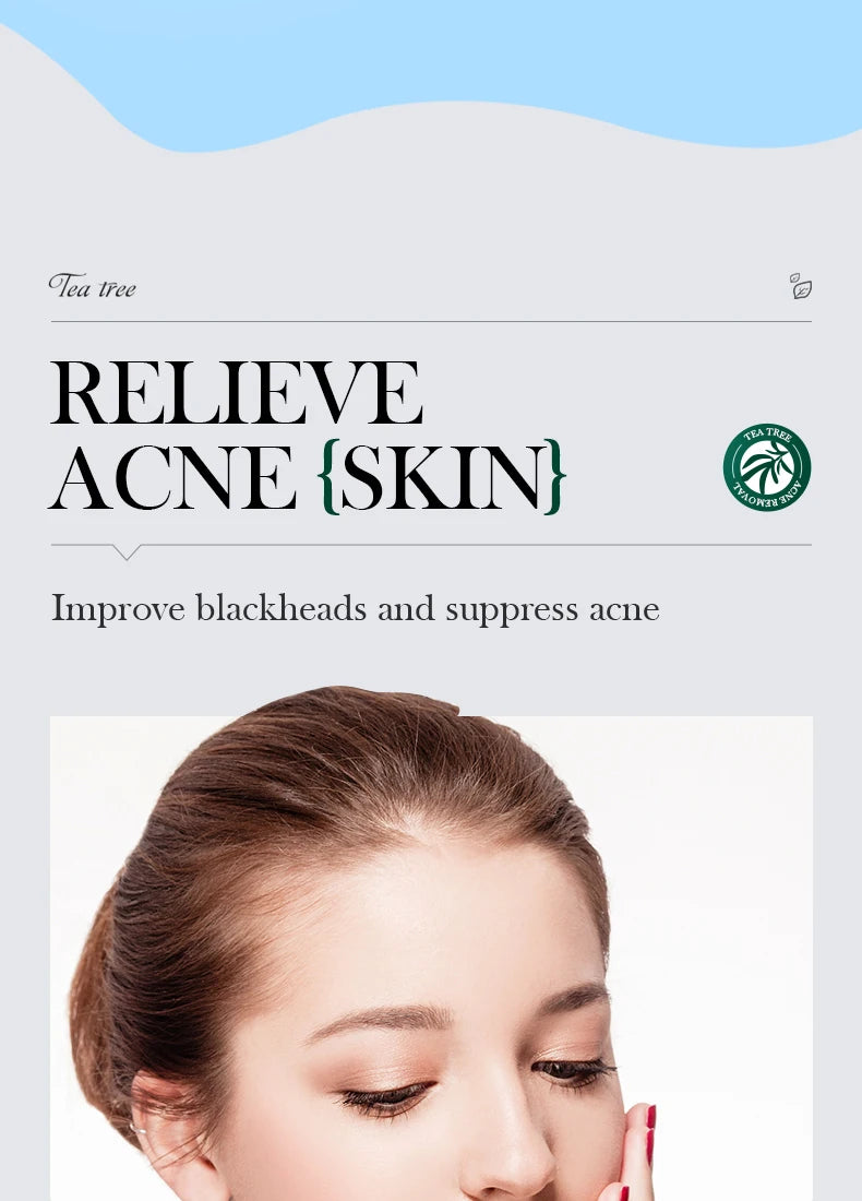 Tea Tree Acne Removing Cream Facial skincare Oil Control Face Gel Creams Hydrating Moisturizing Facial Cream Skin Care Set