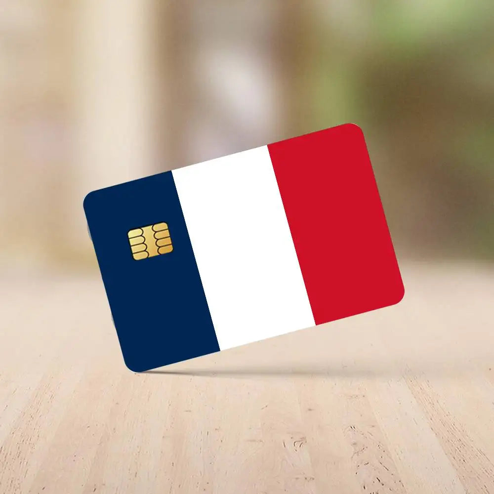 Flag France Credit Card Stickers Skin For Bank Bus Metro 4PCS Cover Film Gift