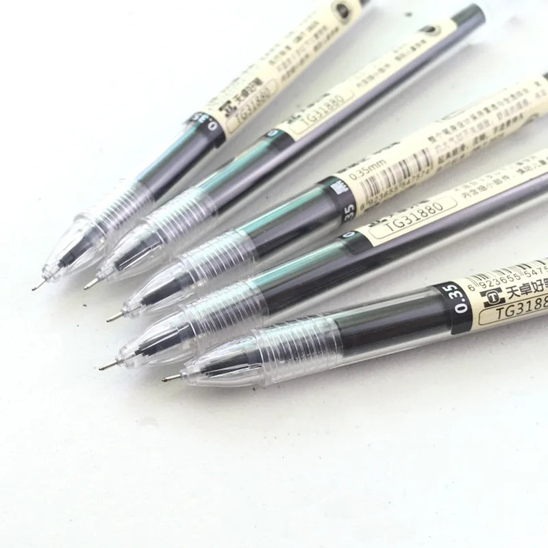 Japan Fine Point Pen 0.35mm Black Blue Red Ink Gel Pen Ballpoint Pen School Office Student Writing Stationery Supply