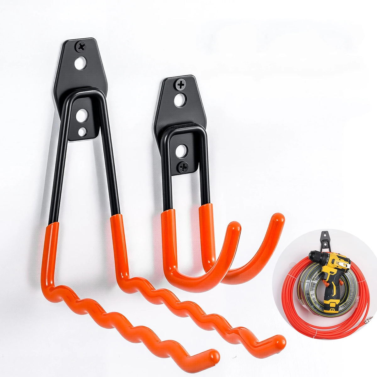 Garage Storage Utility Hooks,Garage Garden Tool Organizer,Hanging Utility Wall Mount Hooks,Heavy Duty Tool Storage Organizer