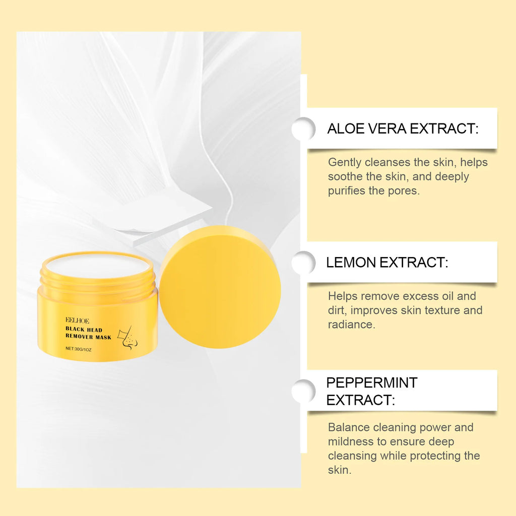 EELHOE Blackhead Remover Face Mask Peel-Off Nasal Strips Deep Cleansing Pore Shrinking Black Head Remover Nose Strip Skin Care