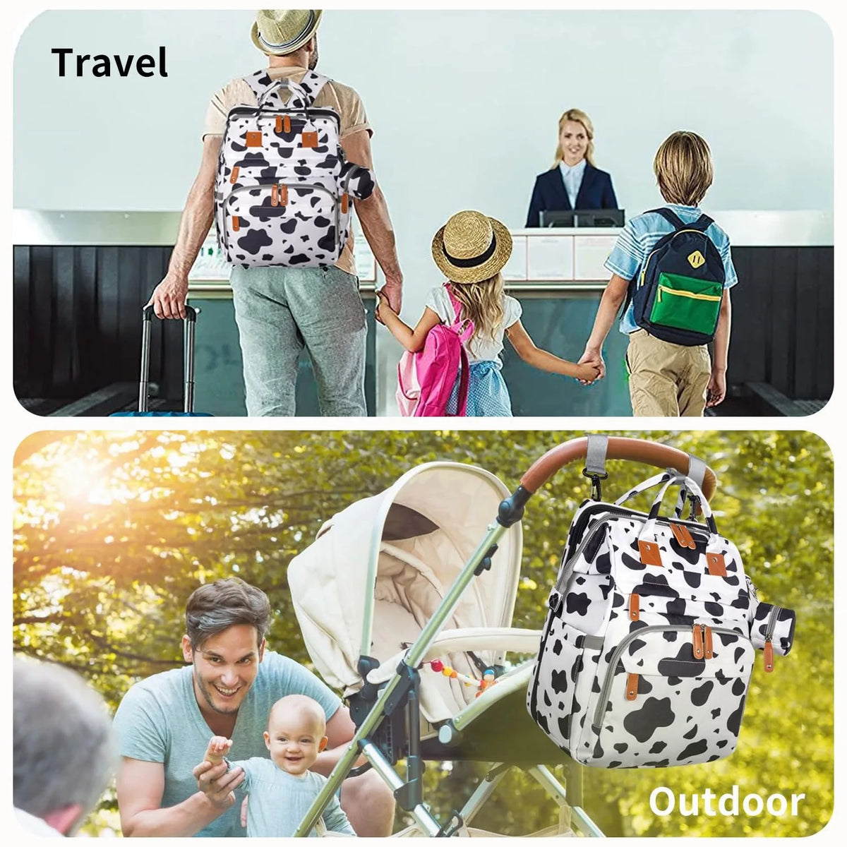 Kabaqoo Diaper Bag Backpack with Detachable Changing Station