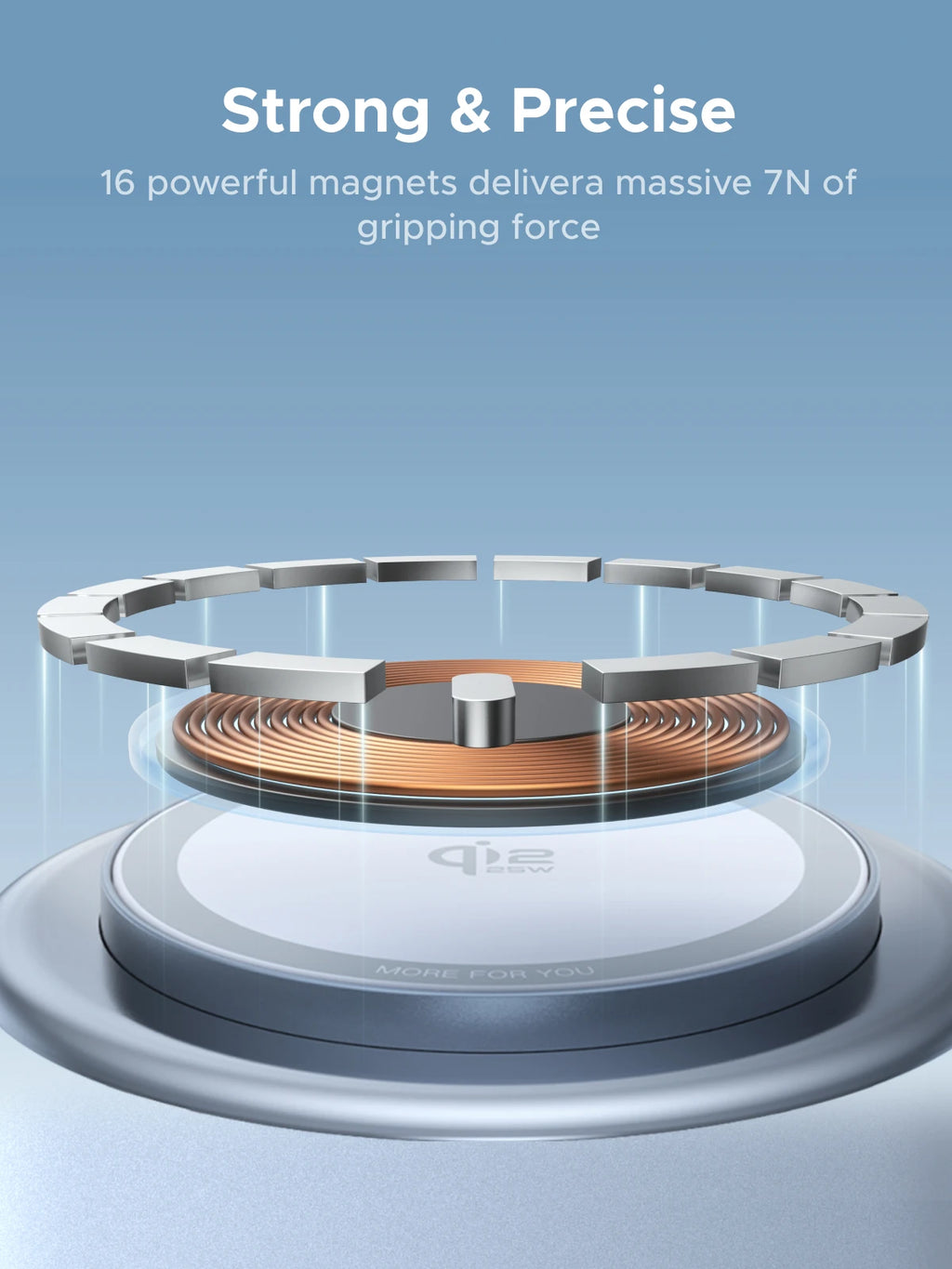 UGREEN Magflow Qi2.2 25W Magnetic Wireless Charger 2 in 1 Innovative Rocket -Style For iPhone 17 16 Pro Max Fast Charging