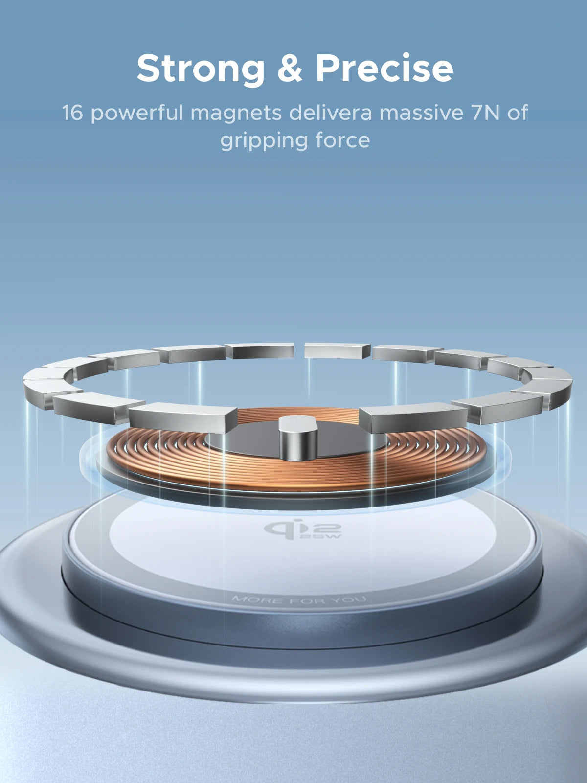 UGREEN Magflow Qi2.2 25W Magnetic Wireless Charger 2 in 1 Innovative Rocket -Style For iPhone 17 16 Pro Max Fast Charging