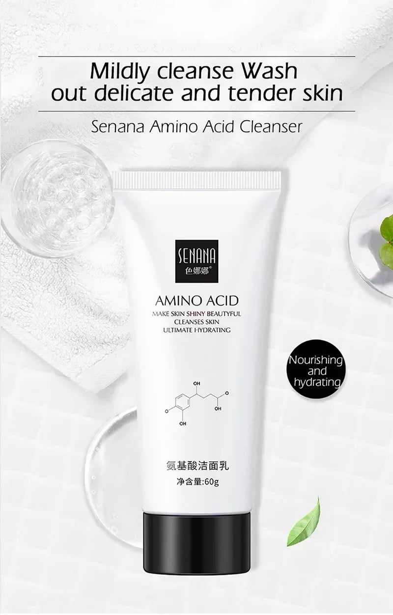 Nicotinamide Amino Acid Face Cleanser Facial Scrub Cleansing Acne Oil Control Blackhead Remover Shrink Pores Skin Care