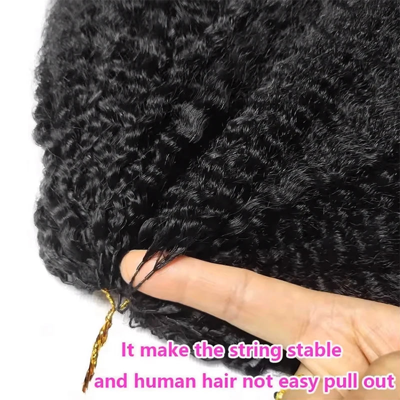 12A Knotless Pre Separated Kinky Straight Feather Crochet Human