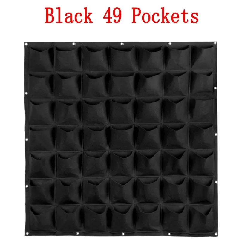 Wall Hanging Pockets Planting Bags Flower Pot Home Garden Grow Bag Garden Planter Vertical Seedling Plant Pot Home Decor Supply