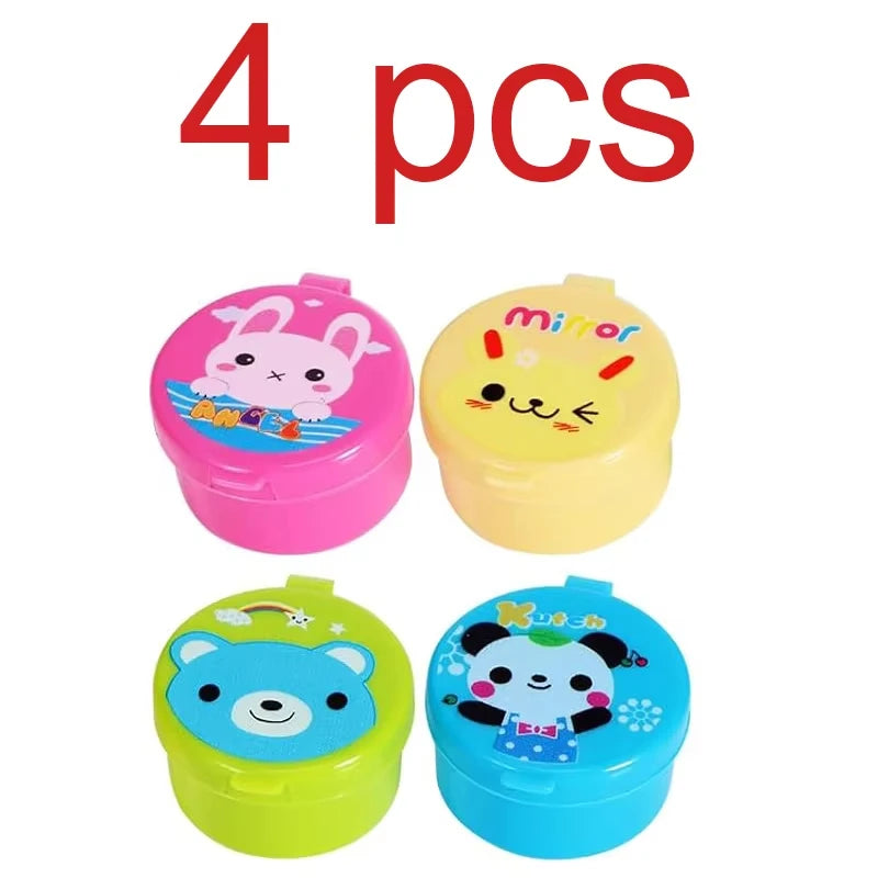 Mini Fruit Forks For Children Kids Cute Animal Food Picks Snack Toothpicks With Vegetable Cutter Set Silicone Lunch Box Dividers