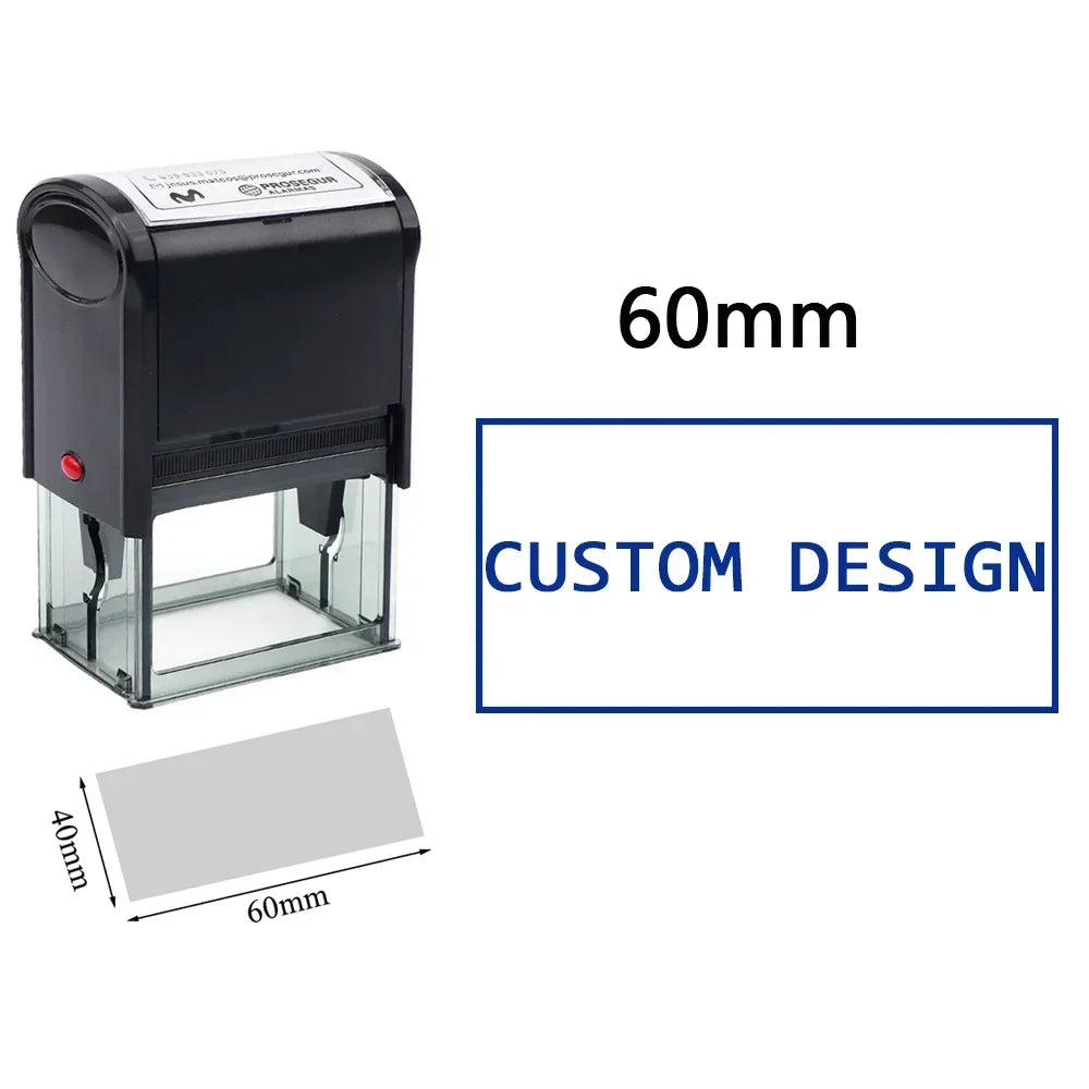 Custom Self-Inking Stamp Customized LOGO Self-Inking Business Address Wax Seal Name Letter Handicrafts Personalize Rubber Stamps
