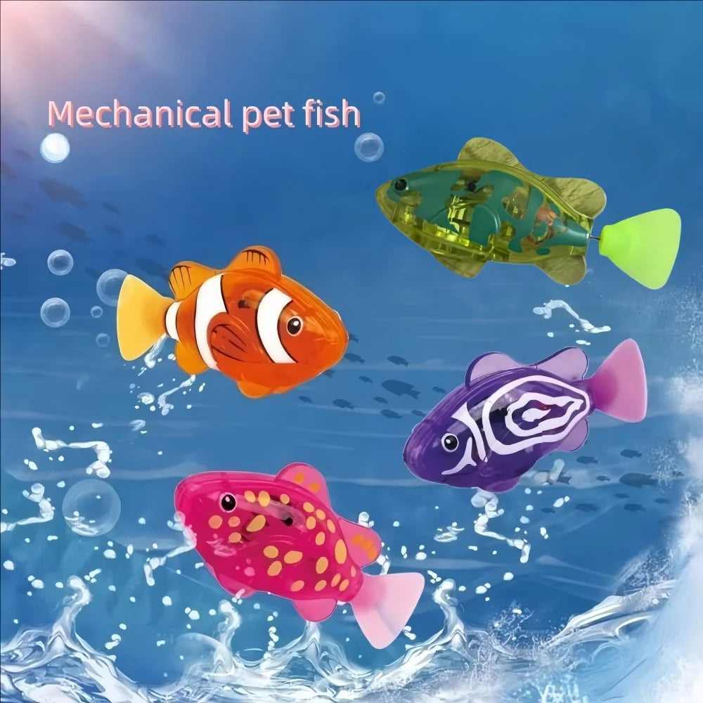 Baby Bath Light-Up Sensor Electric Small Fish Playing in Water Pet
