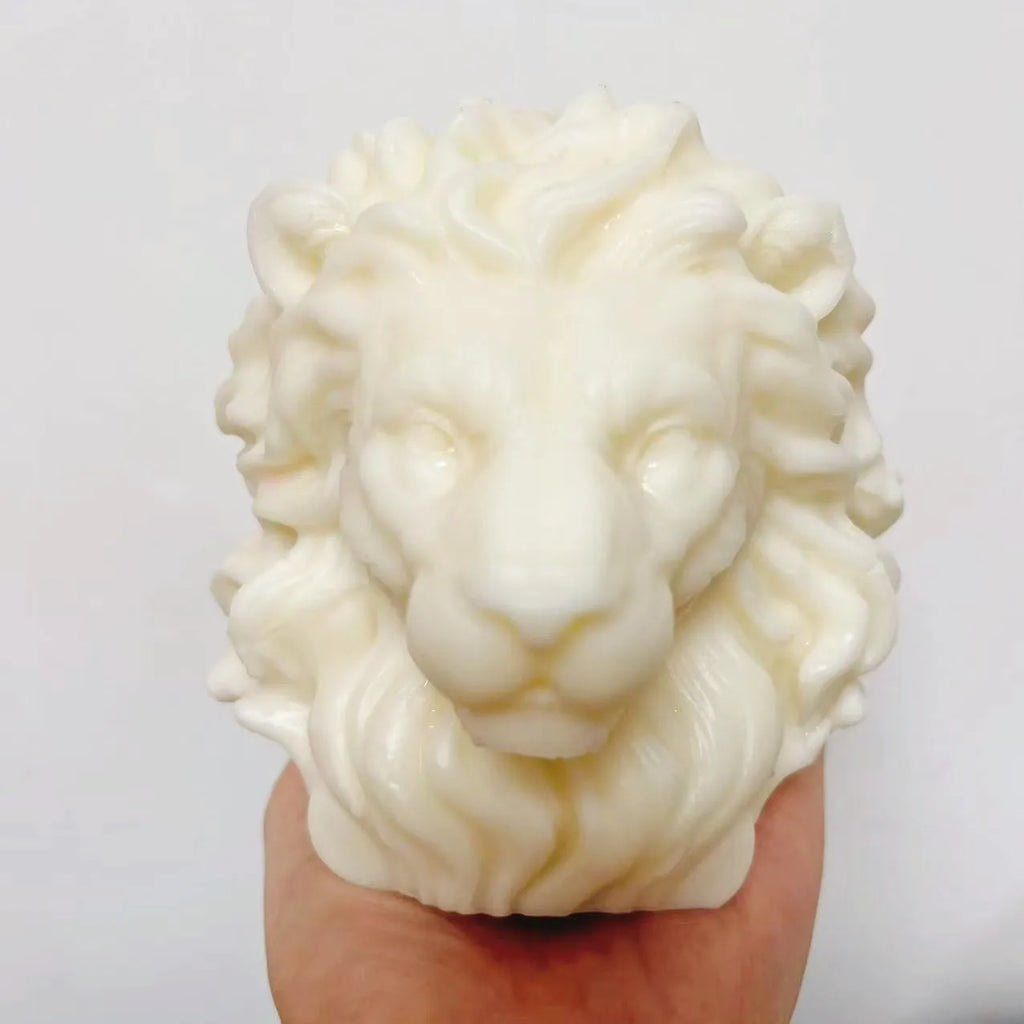 3D Lion candle silicone mold Lion head resin silicone mold Lion home decoration concrete gypsum cement silicone mold