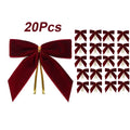 10/20Pcs Velvet Bows For Christmas Tree Decor Wreath Garland Velvet Bow With Twist Tie Christmas Velvet Bows Christmas Holiday