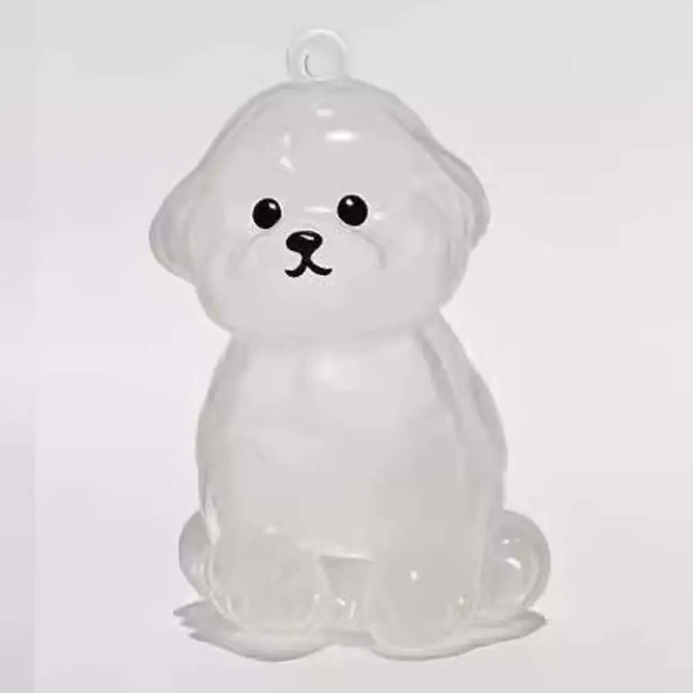 Dog Shape Dog Hair Storage Box Transparent Hair Grooming Pet Hair Keychain DIY Handmade Acrylic Puppy Pendants Backpack