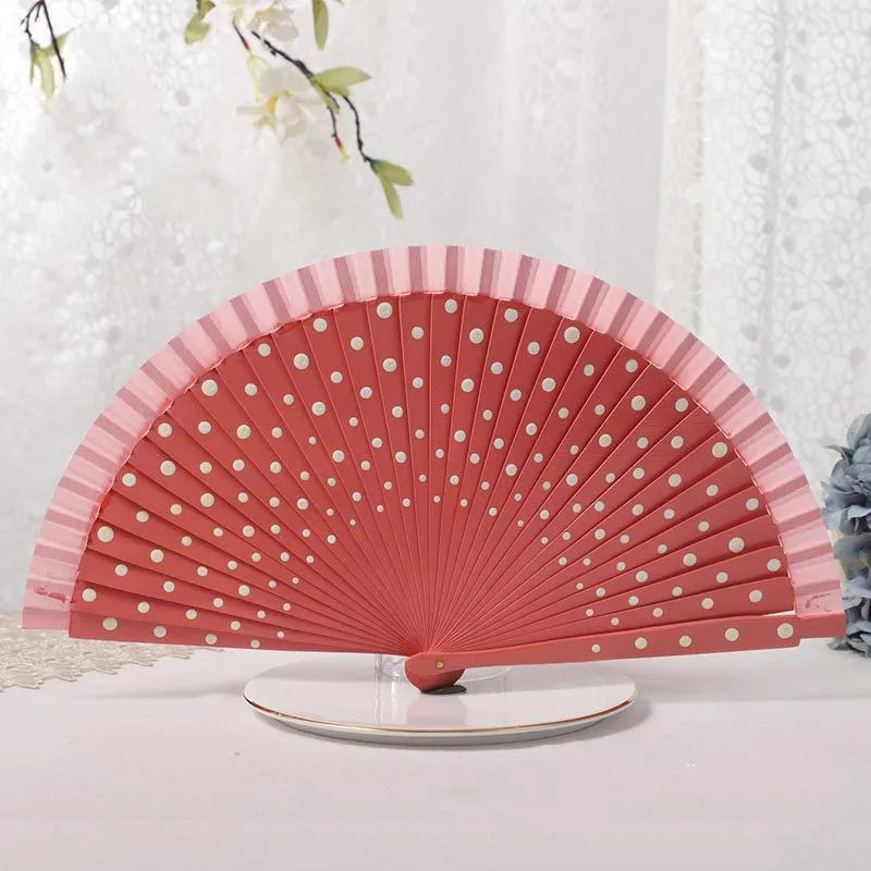 1pc Spanish Dance Performance Wooden Fans  Wedding Decoration Clothing Accessories Folding Fan