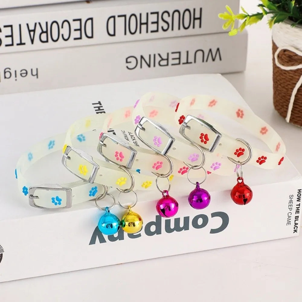 Pet Supplies Adjustable Cat Collar Anti-Loss Silicone Pet Luminous