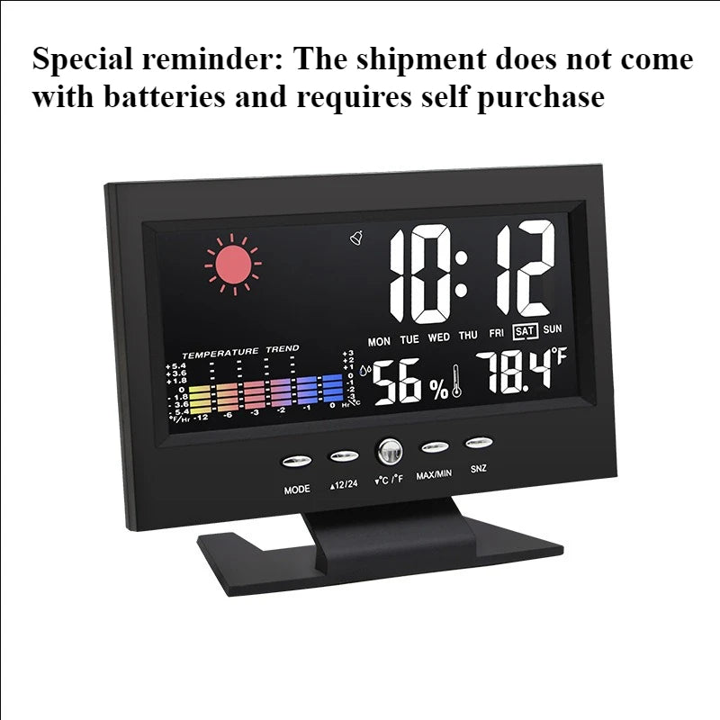 Color Screen Electronic Clock With Weather Forecast