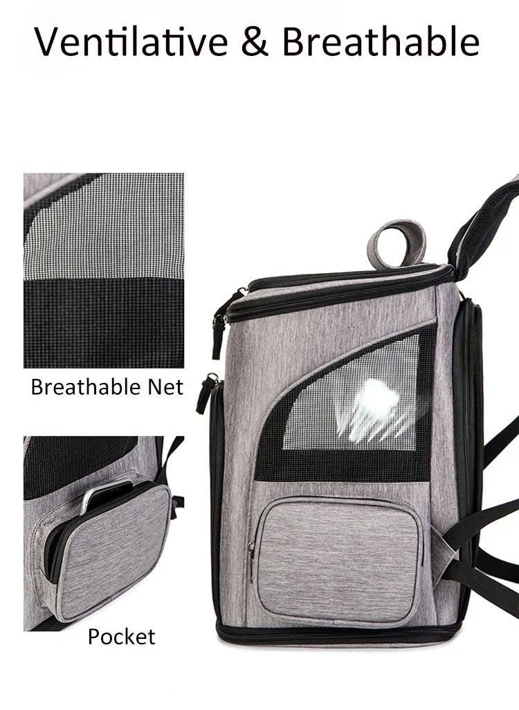 Astronaut Expandable Pet Backpack, Portable, Foldable, Transport, Travel Bag, Breathable Space Capsule, Cat & Dog Puppy Carrier