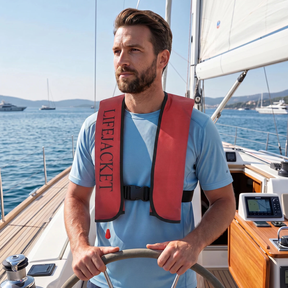 Automatic Inflatable Life Vests with Reflective Strips &amp; Safety