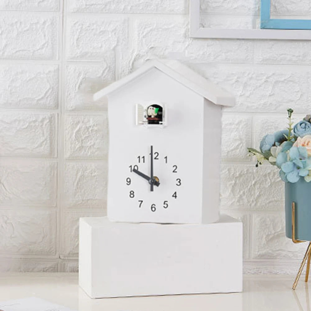 1pc Cuckoo Clock Voices Call Bird House Wall Art Home Living Room Office Decoration Home Decor ABS Wall Clocks