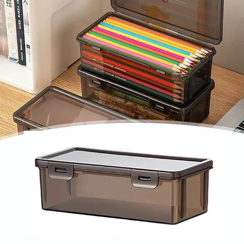 1pc Translucent Penccase Large Capacity Lightweight Convenient for