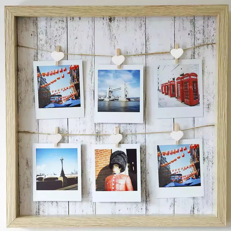 50pcs white Heart Love Wooden Clothes Photo Paper Peg Pin Mini Clothespin Postcard Clips Home Wedding Decoration Stationery