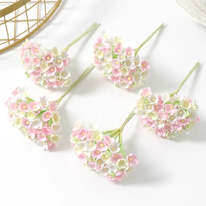 1/3/5Pcs Artificial Flower Bouquet Silk 11cm Fake Flowers for  Home Decor Garden Wedding Decoration DIY Craft Gifts Accessories