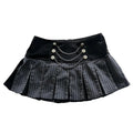 Y2K Sexy Low Waist Mini Skirt Women Leopard Print Lace Ruffle