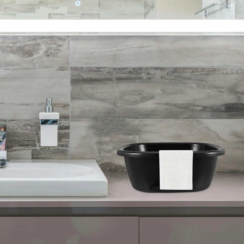 Plastic Dishpan Large Wash Tub Durable Basin for Kitchen Laundry Clothes Washing Shampoo Basin for Bedside
