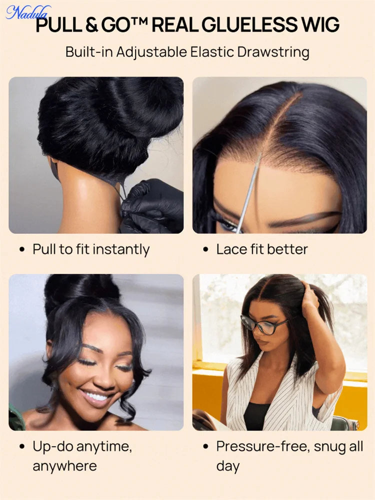 Nadula 13x4 HD Real Scalp Lace Frontal Human Hair Wig Natural