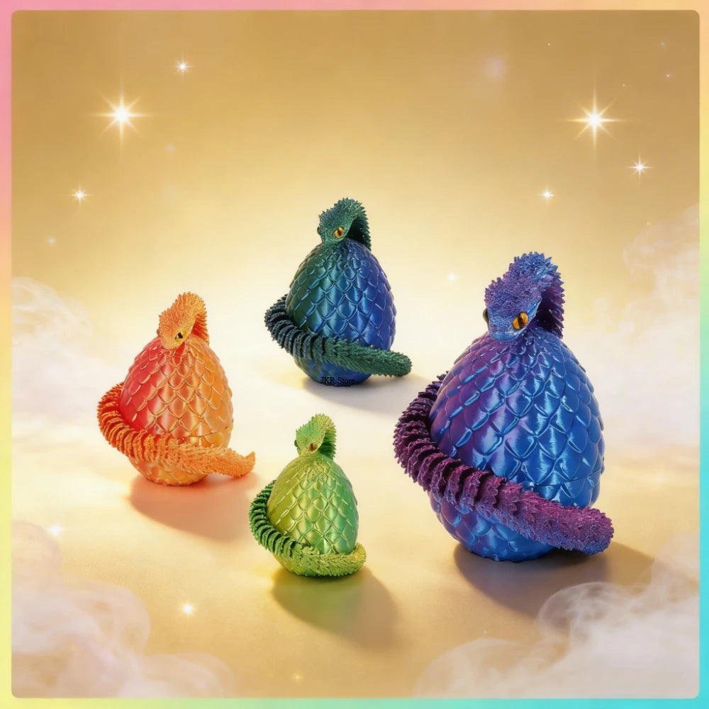 3d Printed Toys Home Decoration Desktop Decorations Anime Figures Articulating Home Decor Items 3D Printing Snake Eggs Rotating