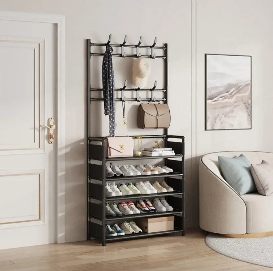 Multi-layer Door-mounted Shoe Hat Rack - Simple Assembly Household