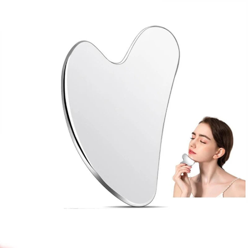 1Pcs Stainless Steel Gua Sha Scraper Massager For Face Neck Body Guasha Massage Tool Facial Skin Care Guasha Board Face Massager