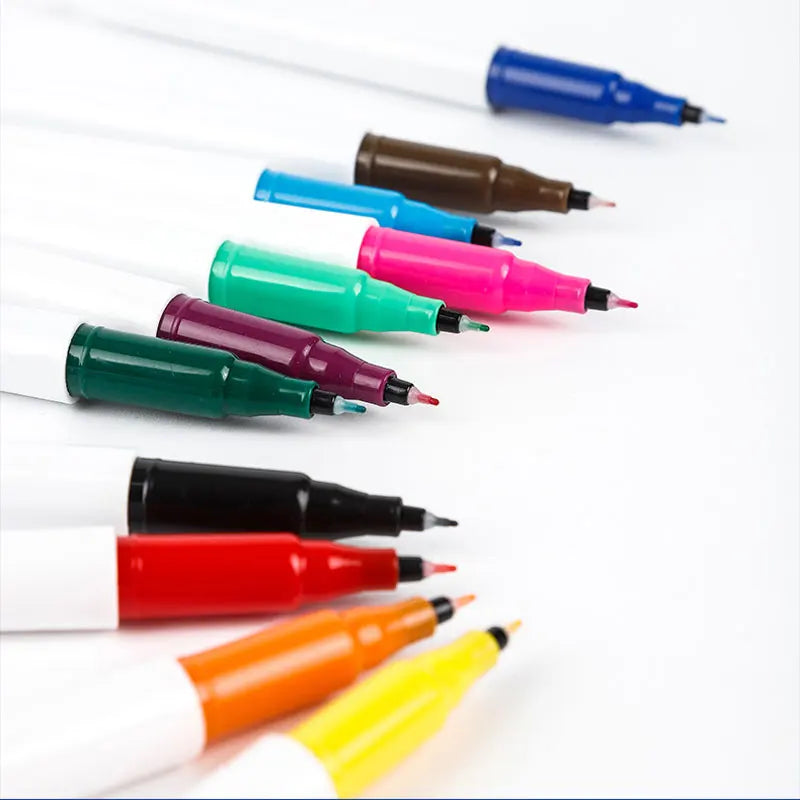 /Lot 0.5MM Erasable Whiteboard Pen 12 Colors Erasing Pen