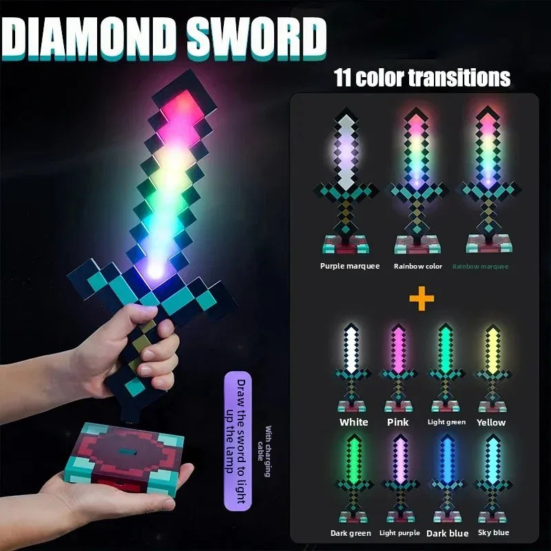 Colour LED Light Figure Toys Game Sword Night Light
