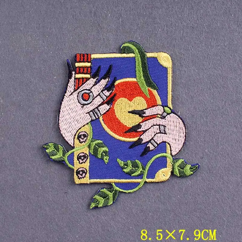 Devil Patch Iron On Patches For Clothing Thermoadhesive Patches On Clothes DIY Gothic Embroidery Patch Stripe Badges On Backpack