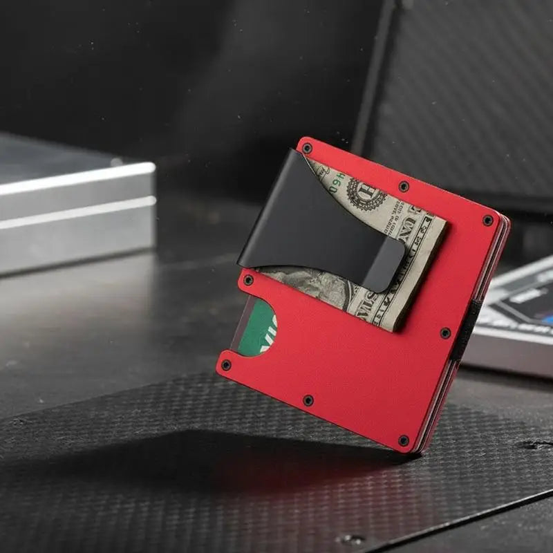 RFID Slim Minimalist Wallet For Men Women Credit Card Holder With Money Clip Thin Design For Pocket Camping Activities