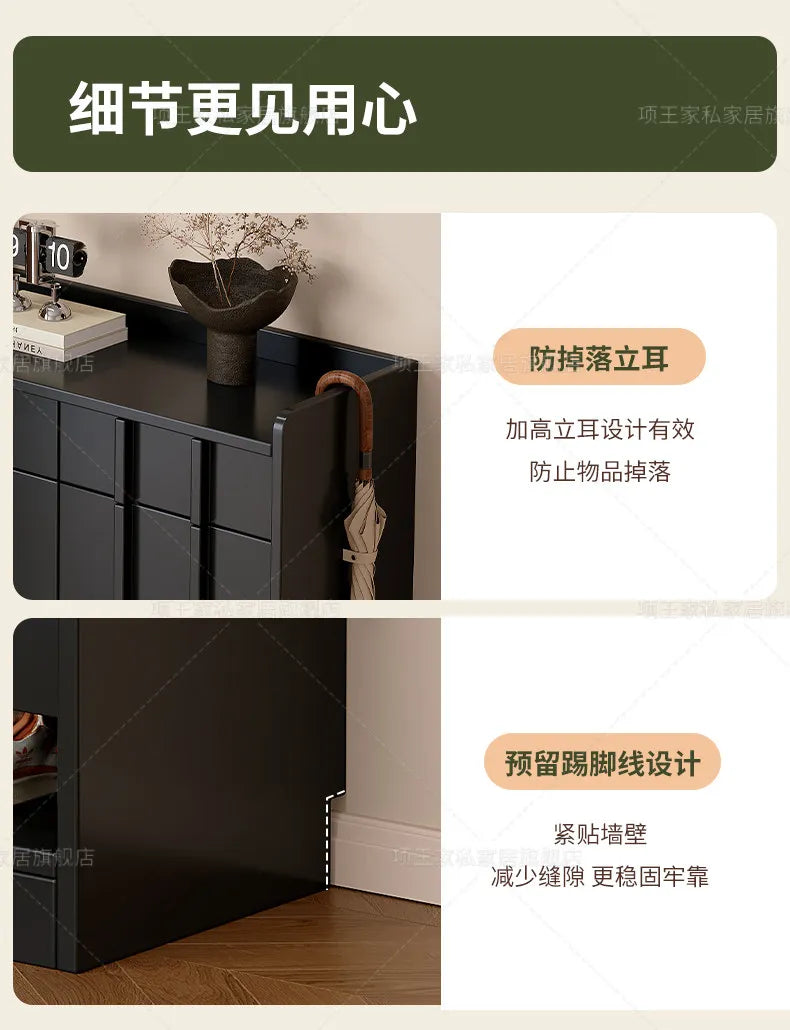 Living Room Storage Shoe Cabinet Hallway Entrance Wooden Modern Shoe Cabinet Black White Zapatero Organizador Furniture Home