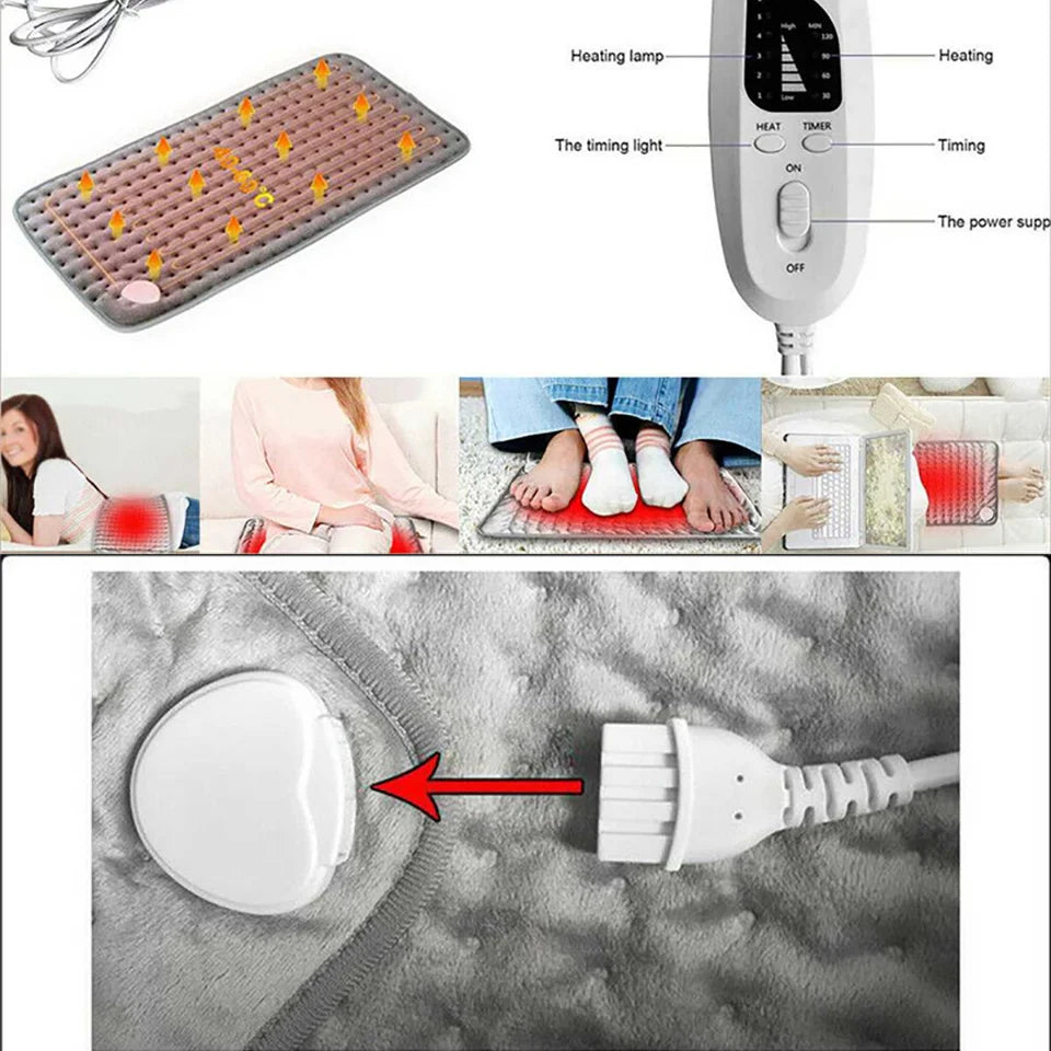 110V-240V Electric Heating Pad Blanket Timer Physiotherapy Heating Pad For Shoulder Neck Back Spine Leg Pain Relief Winter Warm