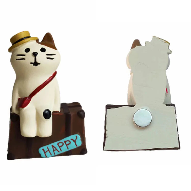 Resin Cute Cartoon Cat Fridge Magnetic Sticker Kawaii Zakka 3D Refrigerator Magnet Cute Magnets Home Decor New مغناطيس ثلاجة
