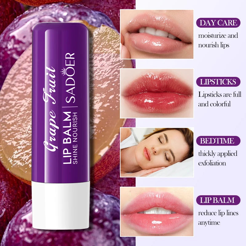 SADOER Moisturizing Lipstick Plump Lips Nourishing Hydrating Anti Wrinkles Lip Balm Lips Plumper Beauty Skin Care