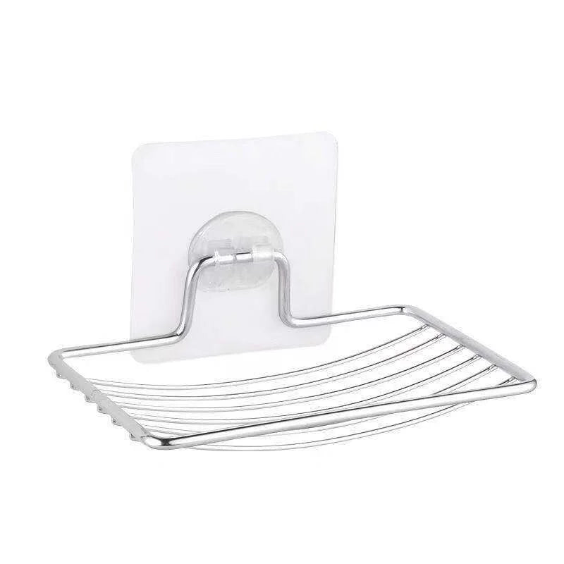 1pc Stainless Steel Soap Holder Wall Mount Drainage Soap