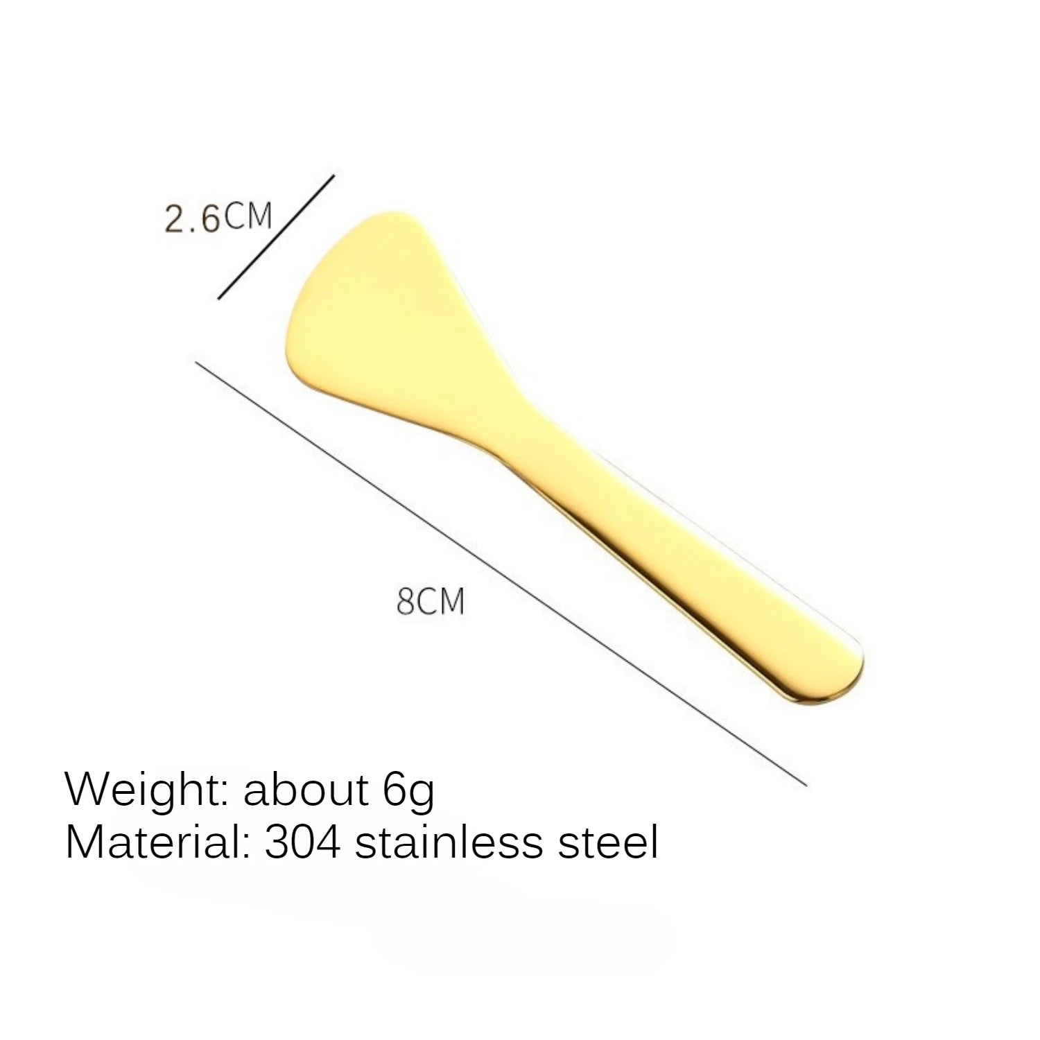 Crescent Moon Shape Face Cream Spoon 304 Stainless Steel Facial Mask Spoon Beauty Skin Care Tool