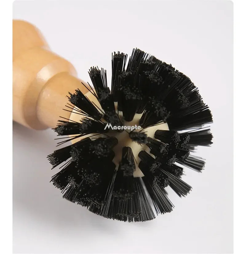 Portafilter Cleaning Brush Barista Espresso Coffee Tamper Cleaning Brush 51mm 54mm 58mm Tool with Wooden Handle Barista