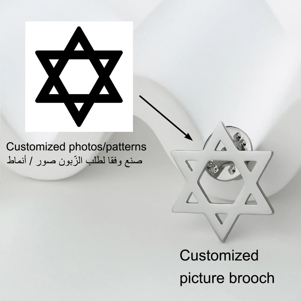 Personalized Company Logo Painting Image Custom Brooch Lapel Pins